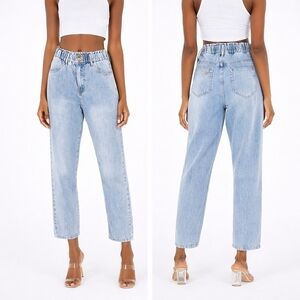 Show Me Your Mumu Emilia Mom Jeans Blue Falls Small
